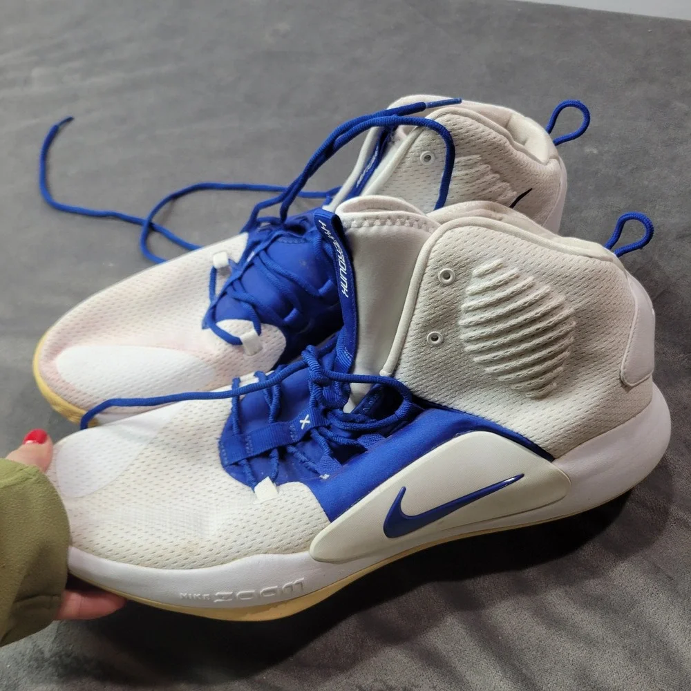 Nike‎ Hyperdunk 2018 Zoom Men's Basketball Shoes White Blue SZ 11.5