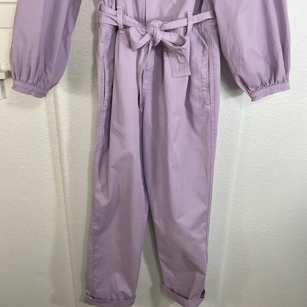 J. Crew Lilac Long-Sleeve Utility Jumpsuit