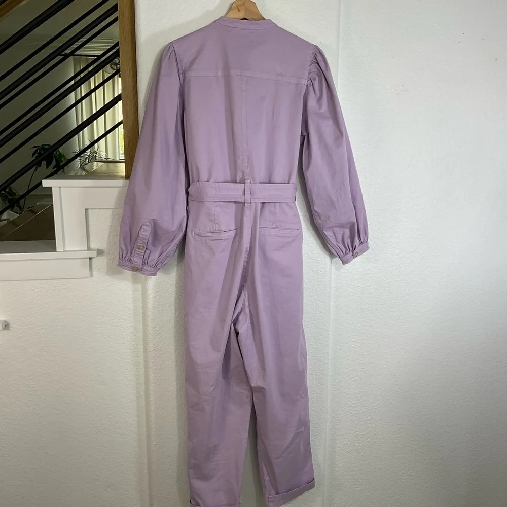J. Crew Lilac Long-Sleeve Utility Jumpsuit