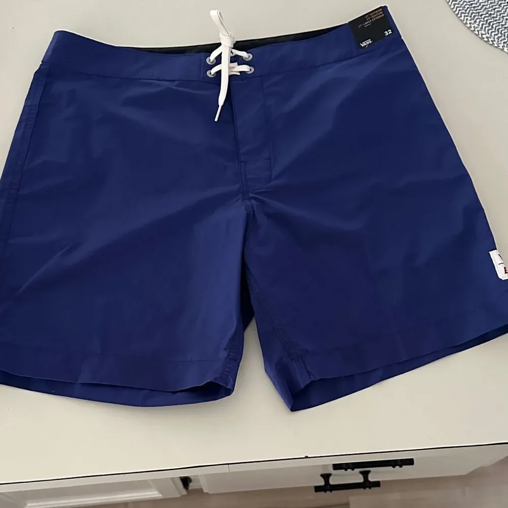 Vans Navy Board Shorts with White Accents
