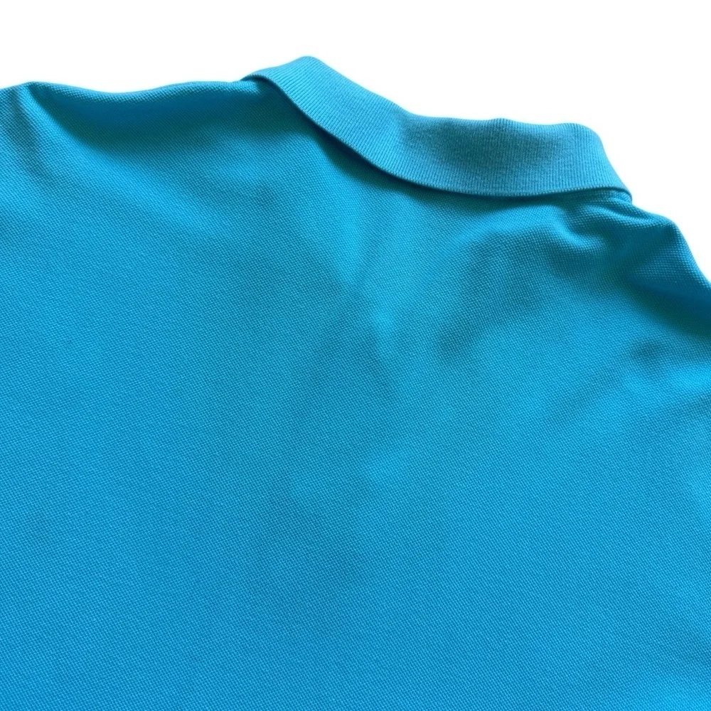 Polo Ralph Lauren Polo Shirt Men's 2XL Turquoise Blue Pink Pony Logo Mesh Pique