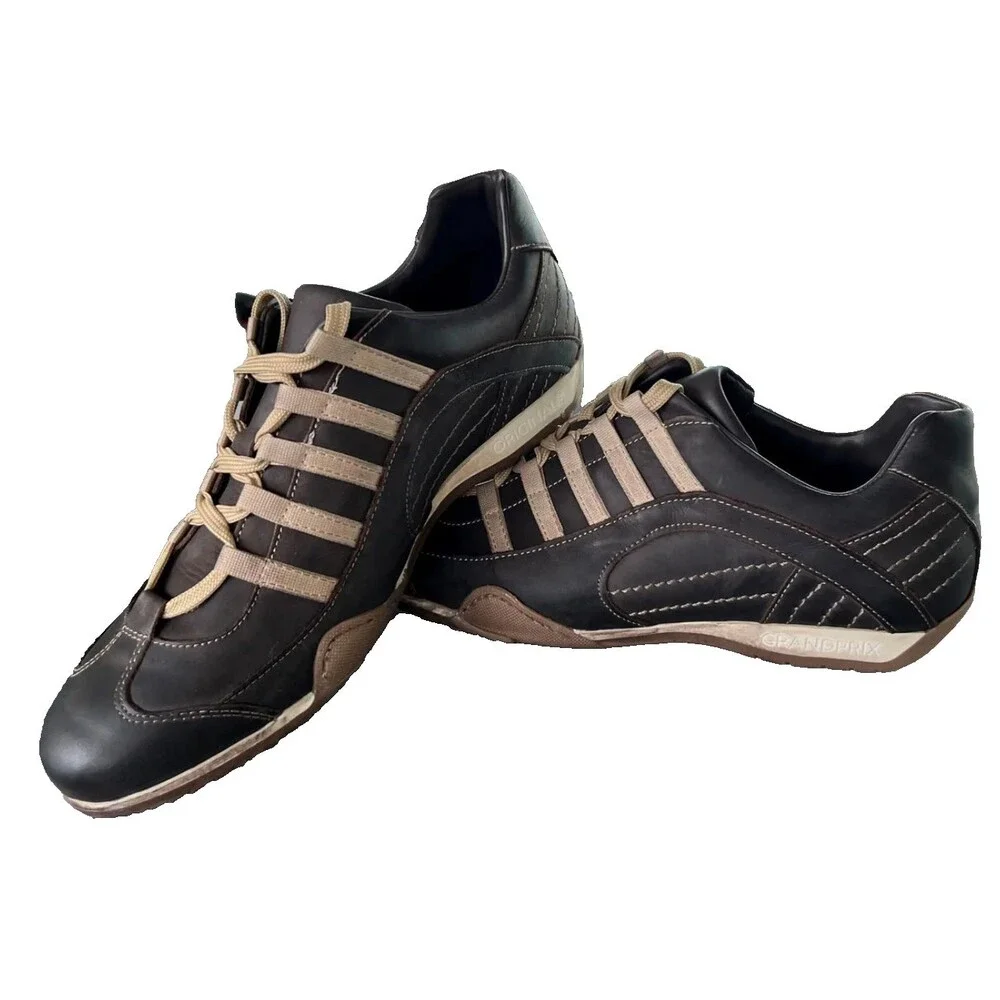 GRANDPRIX Sneaker Vantage Espresso Originals Driver Shoes Mens  Sz 7-7.5 US 40EU