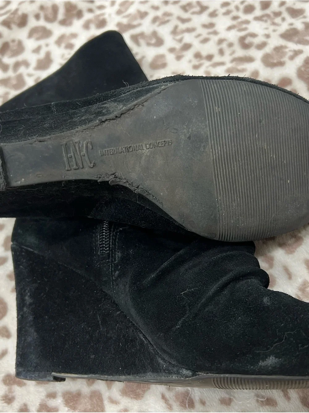INC International Concepts black suede