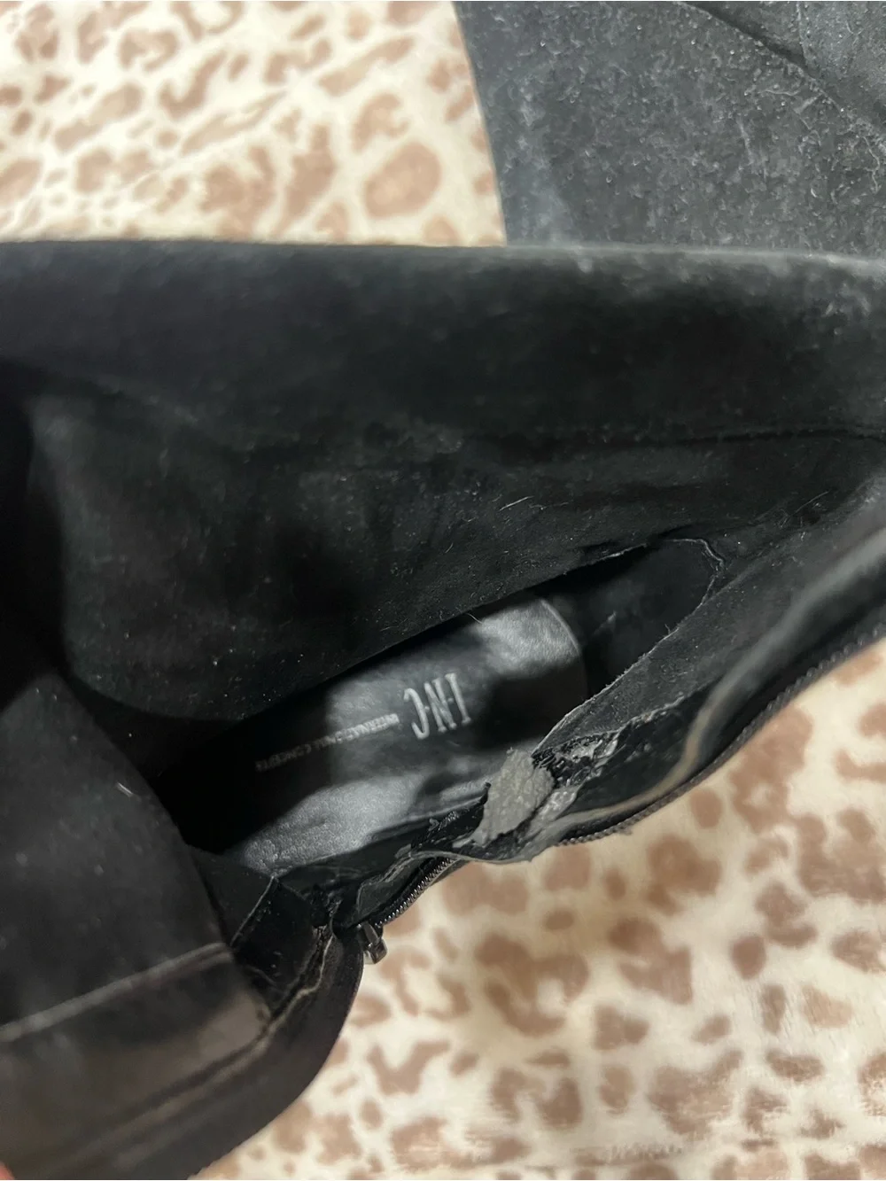 INC International Concepts black suede