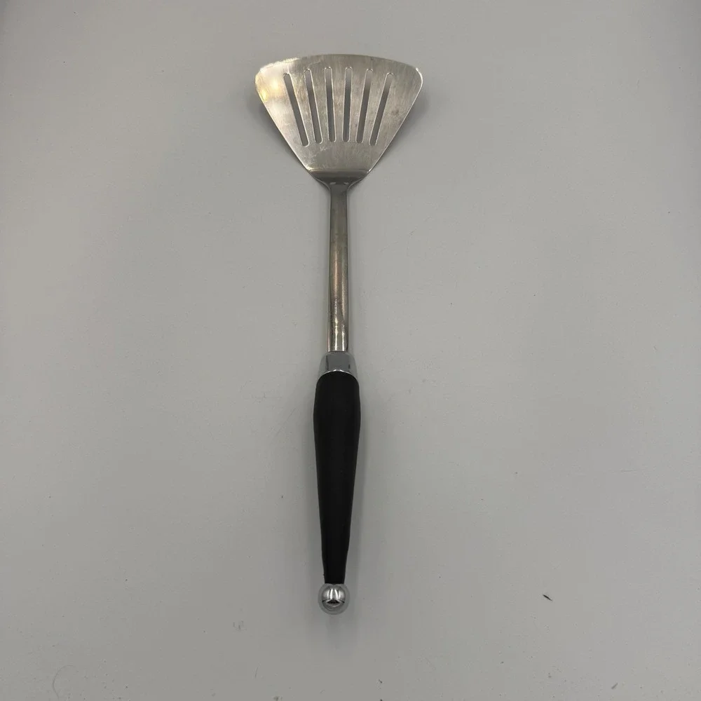 Copco Slotted Spatula Turner 18/8 Stainless Steel Black Handle Kitchen Tool