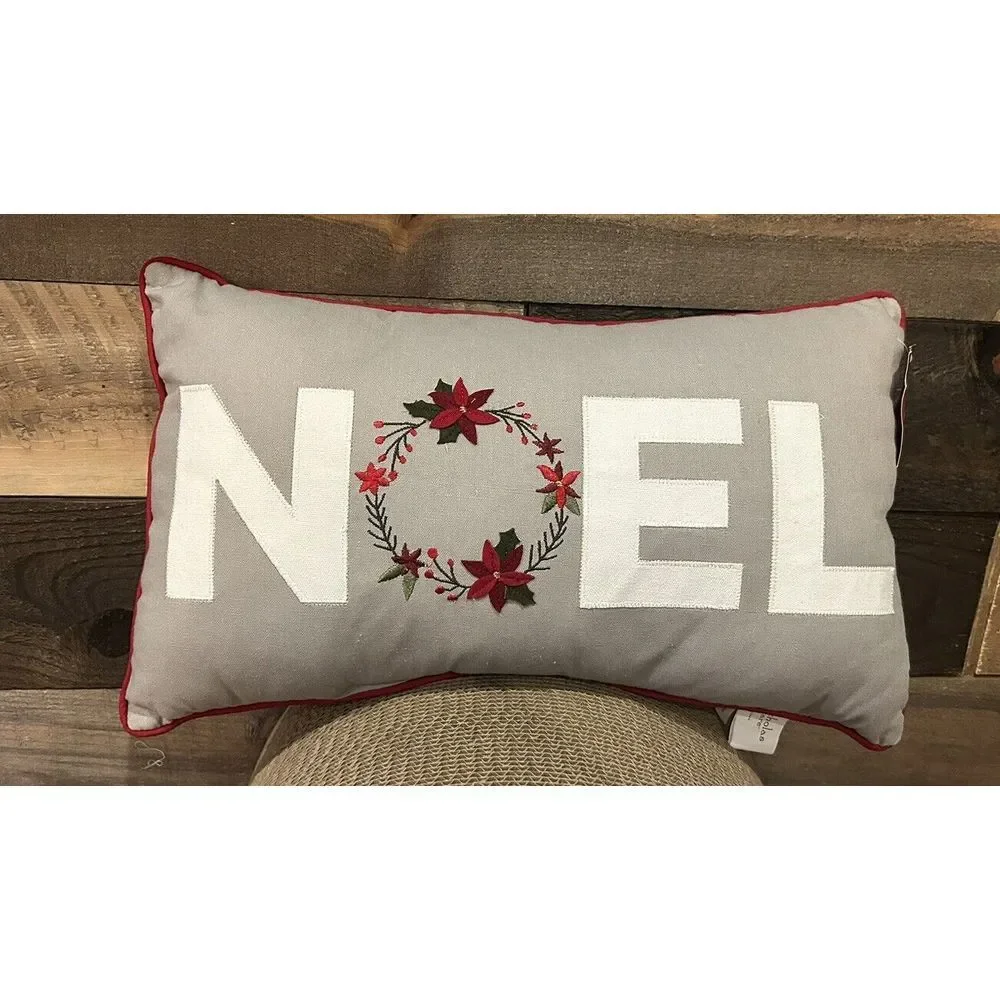 St Nicholas Square‎ Noel Throw Pillow Grey 12