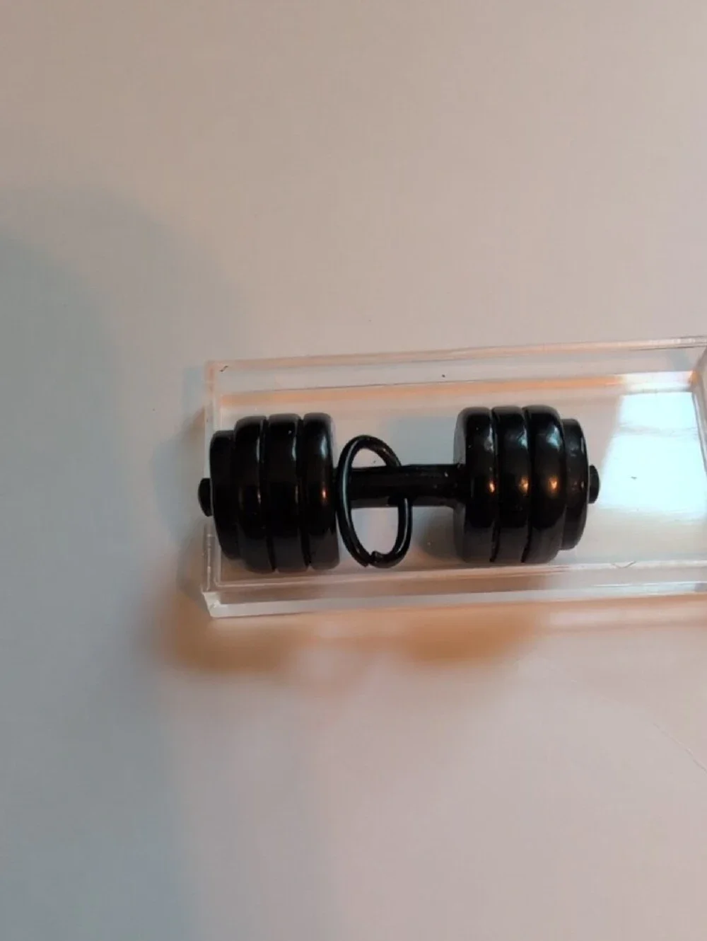 Black Dumbbell Charm
