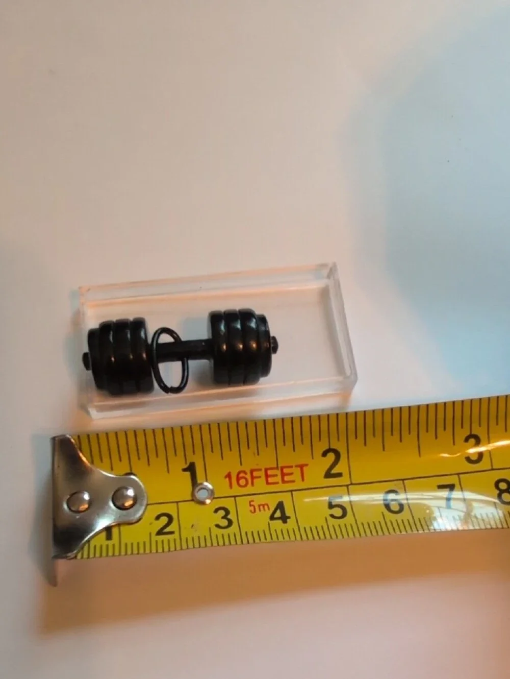 Black Dumbbell Charm