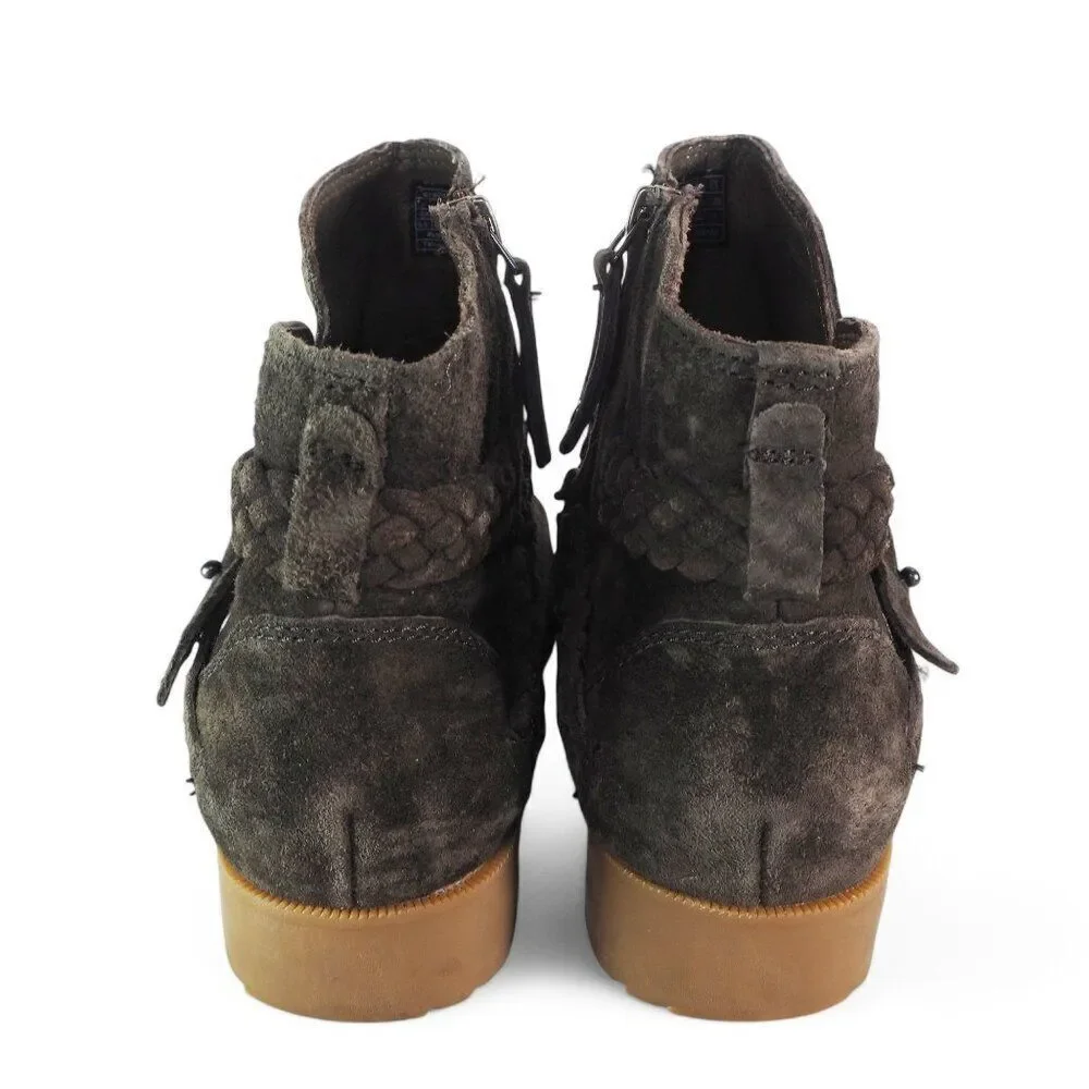 Teva Delavina Suede‎ Waterproof Ankle Boots Dark Brown 1008601 Women's 6.5