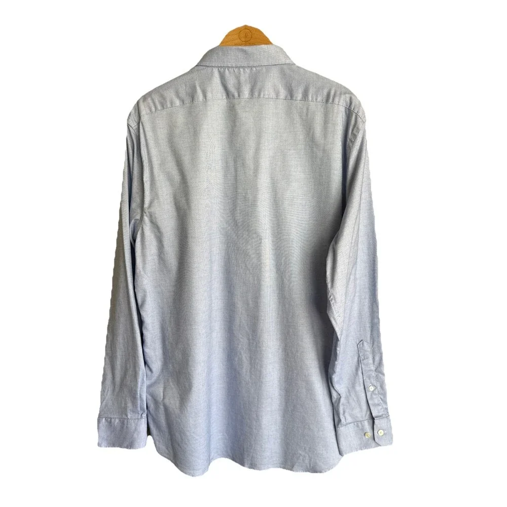 Banana Republic Men’s Large Slim Fit Non-Iron Dress Shirt Blue/ light gray