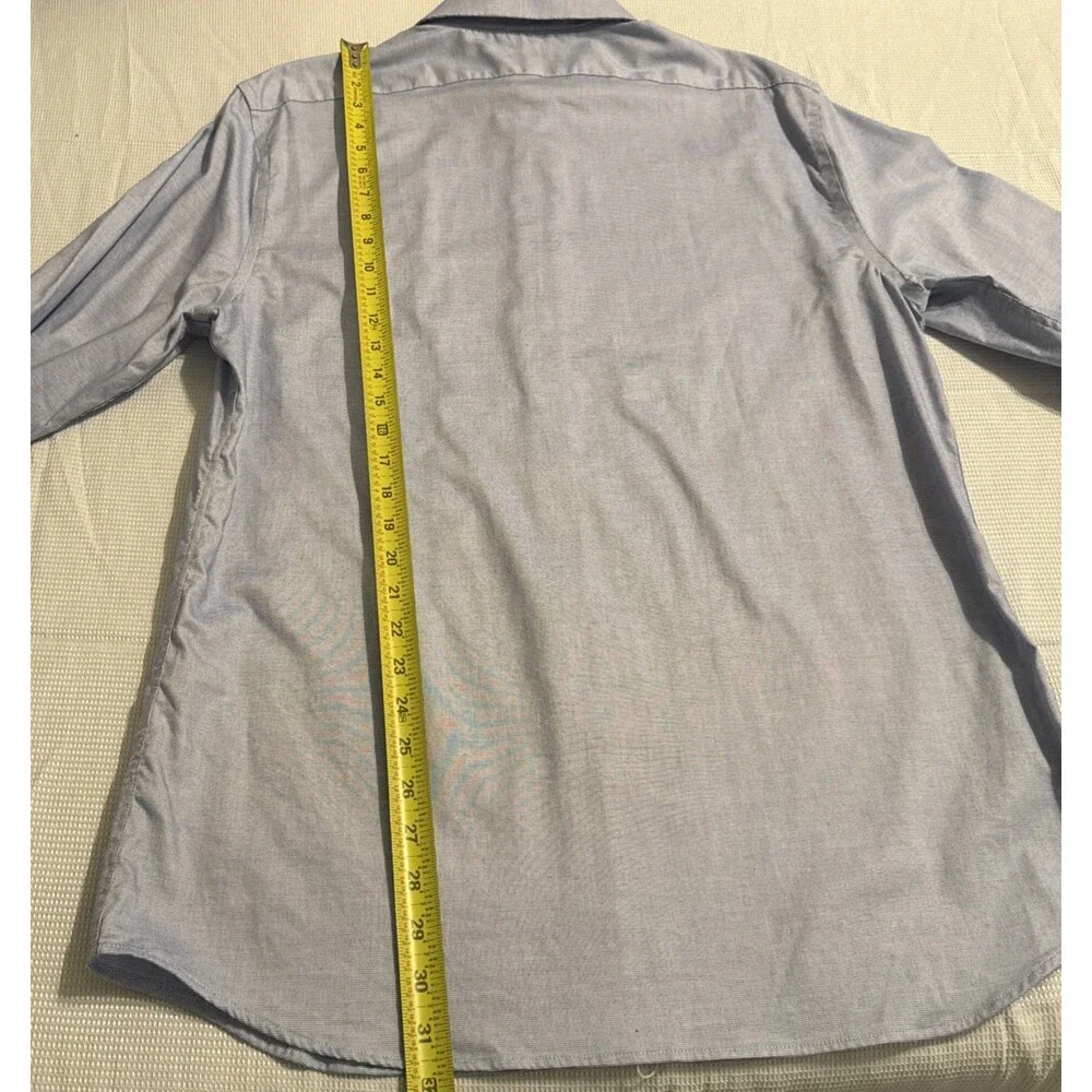 Banana Republic Men’s Large Slim Fit Non-Iron Dress Shirt Blue/ light gray