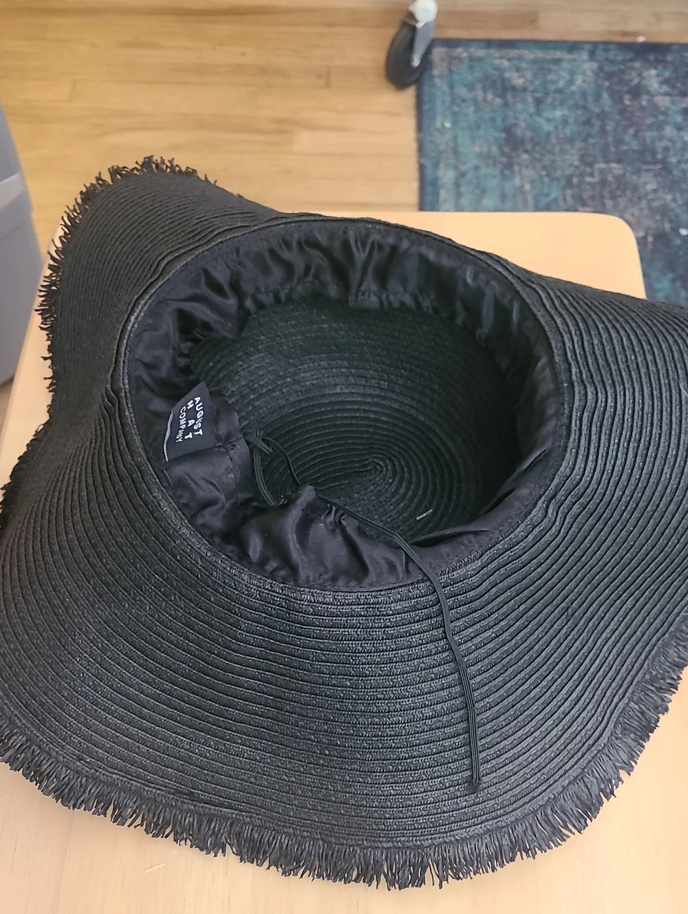 Women's Wide-Brim Black Sun Hat