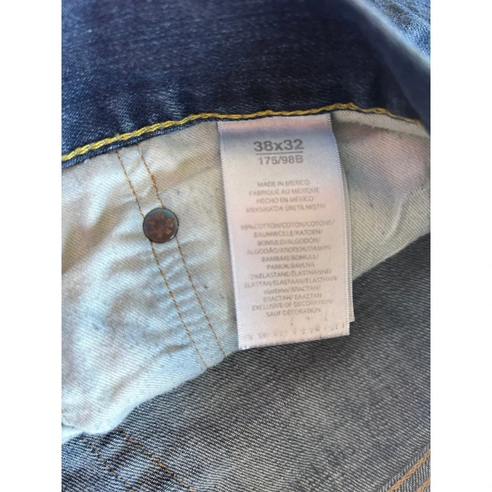 Polo Ralph Lauren Mens Straight Leg Jeans Blue Medium Wash 38x32 Stretch Denim
