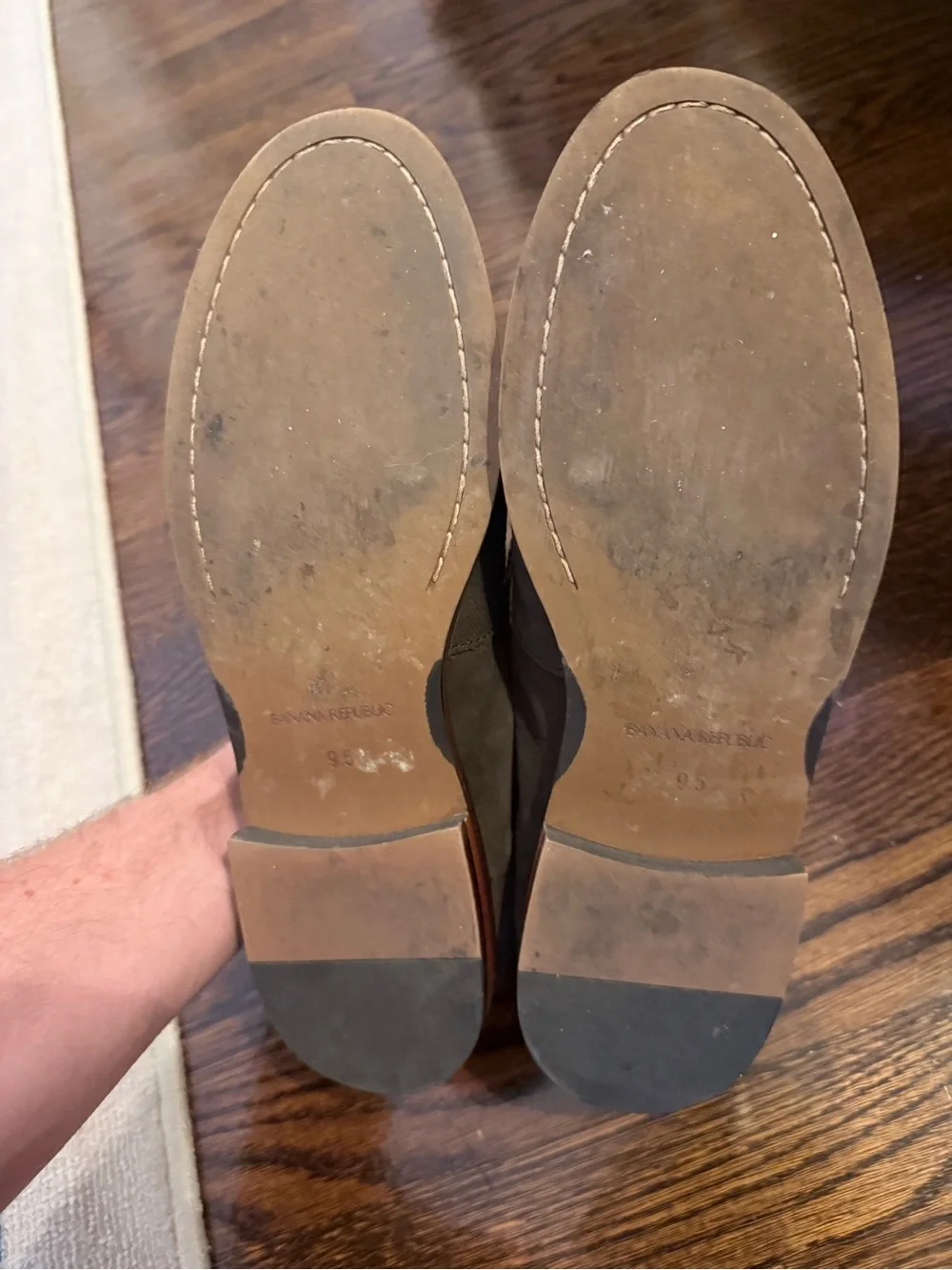 Banana Republic Suede Penny Loafers in Brown