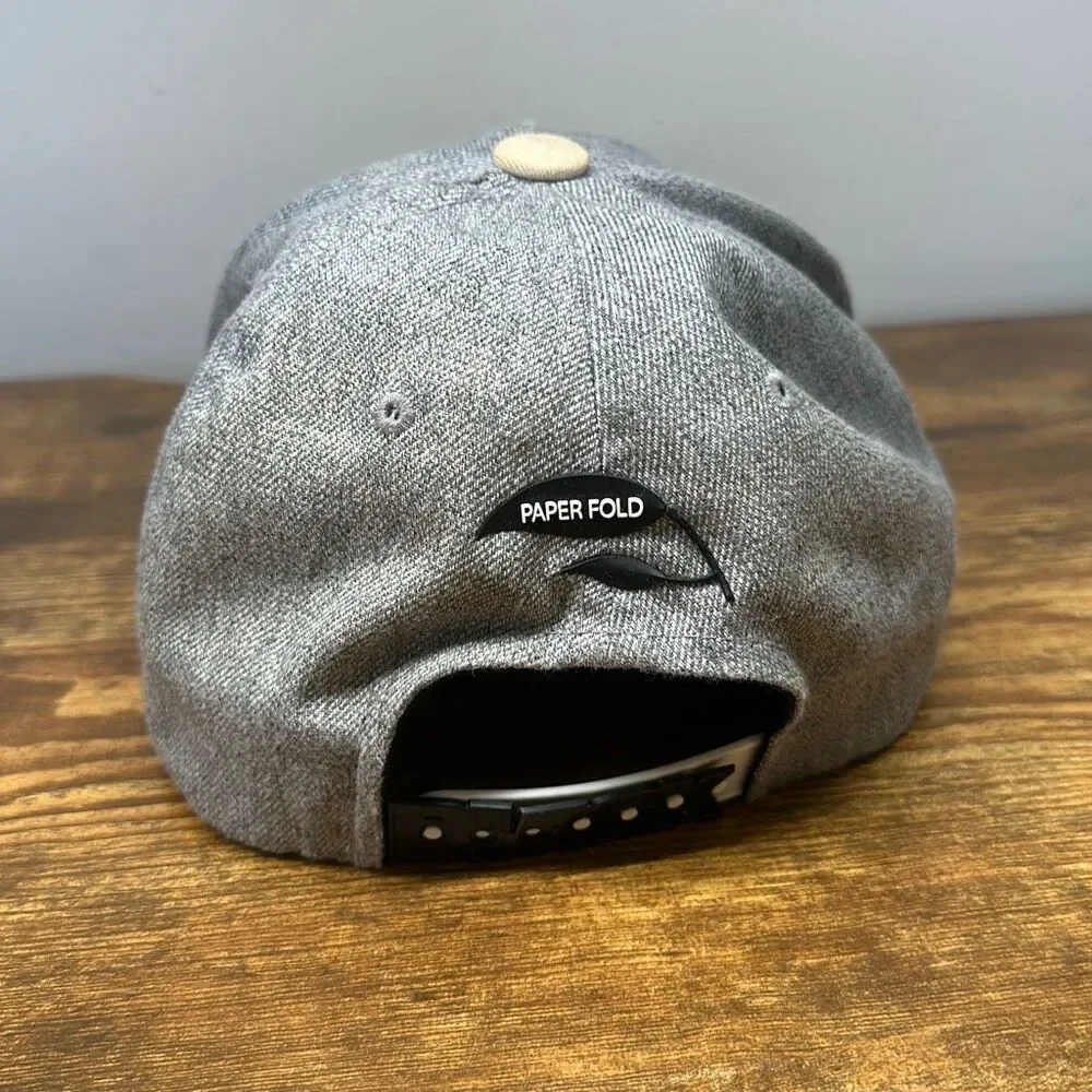 Mens Womens Paper Folding Origami Baseball Cap Snapback Hats Panda Gray size Med