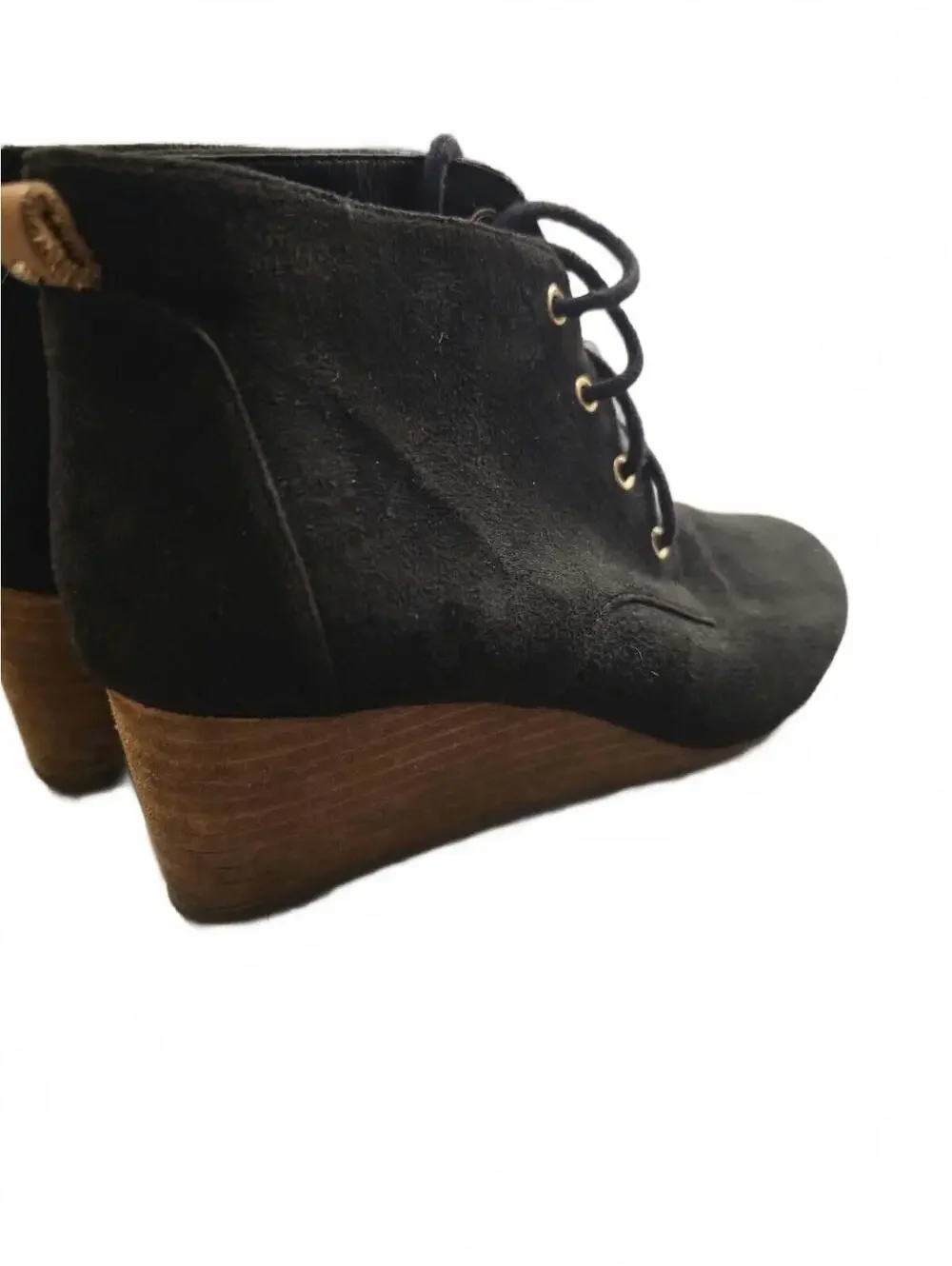Dr. Scholl's Black Suede Wedge Ankle Boots