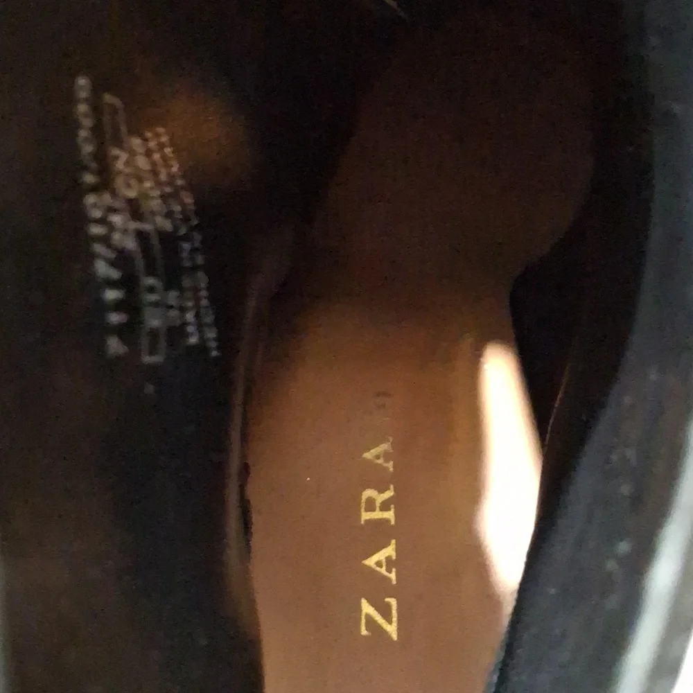 Zara chunky velvet booties