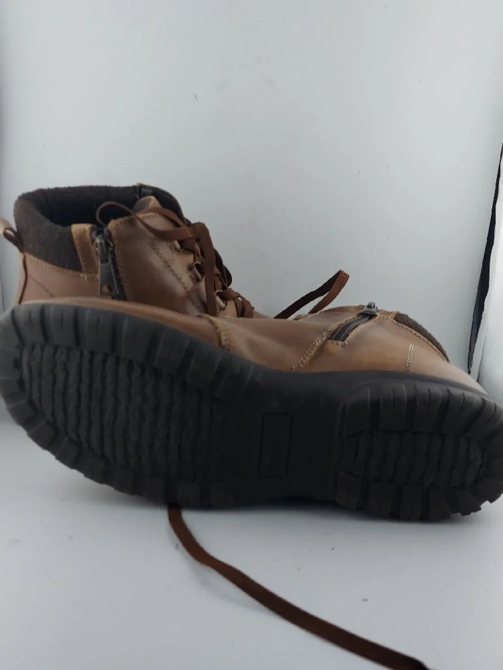 Propet Brown Lace-Up Leather Hiking  Ankle Boots Size 9.5
