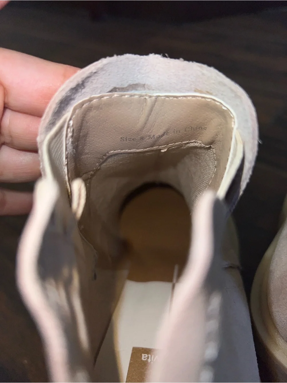 Dolce Vita Light Beige Suede Chelsea Platform Booties