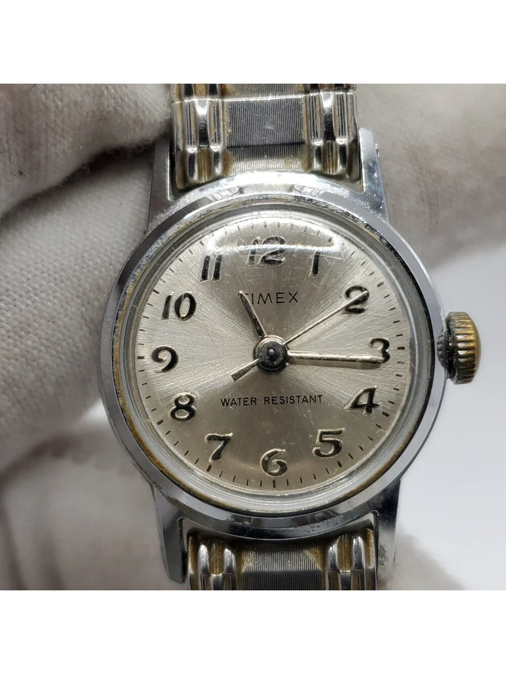 Vintage Timex Marlin Mechanical Watch Womens Day/Date Dial For Parts Or Repair