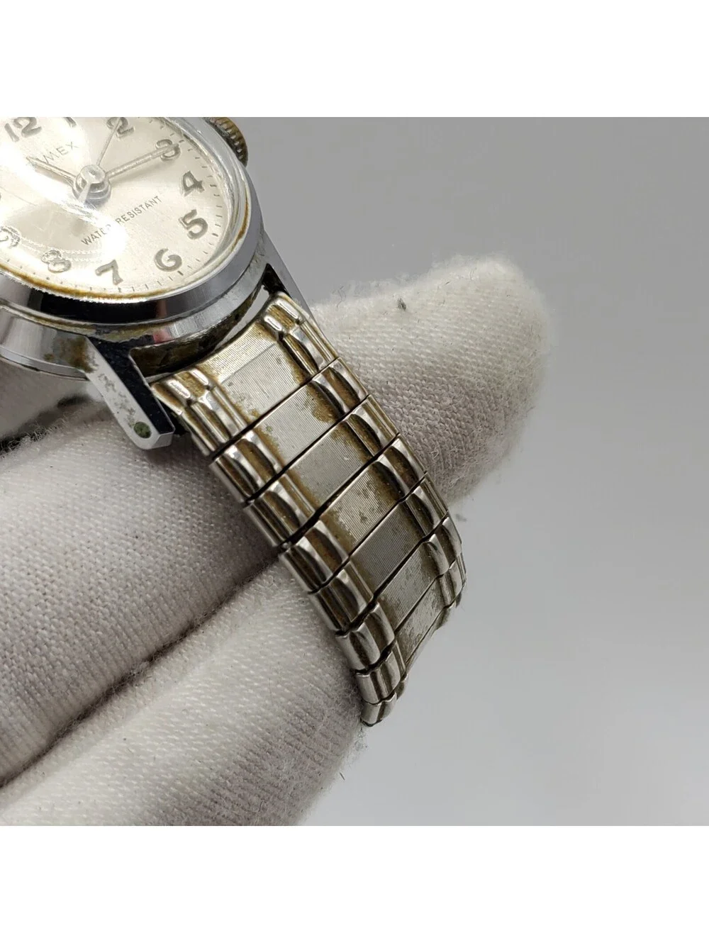 Vintage Timex Marlin Mechanical Watch Womens Day/Date Dial For Parts Or Repair