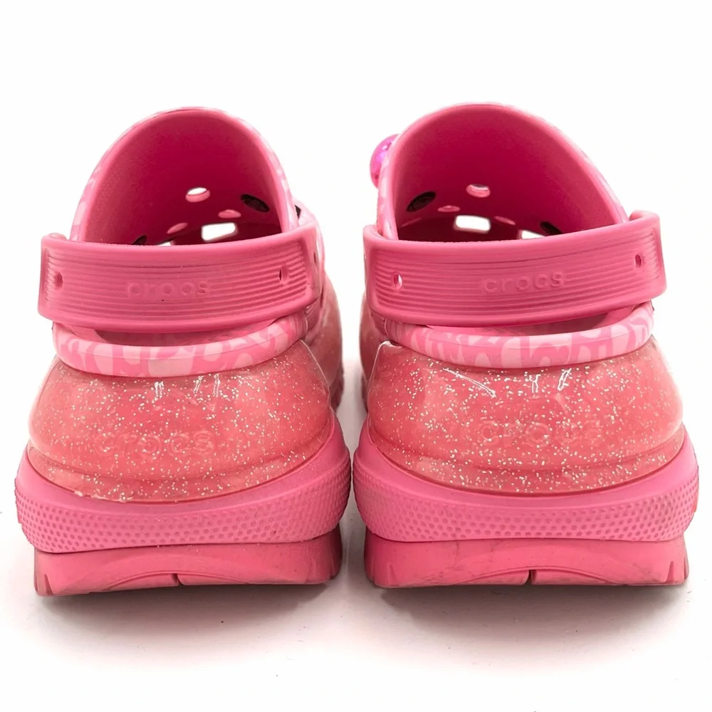 Barbie The Movie Mega Crush Clog Hot Pink Platform Crocs with Jibbitz