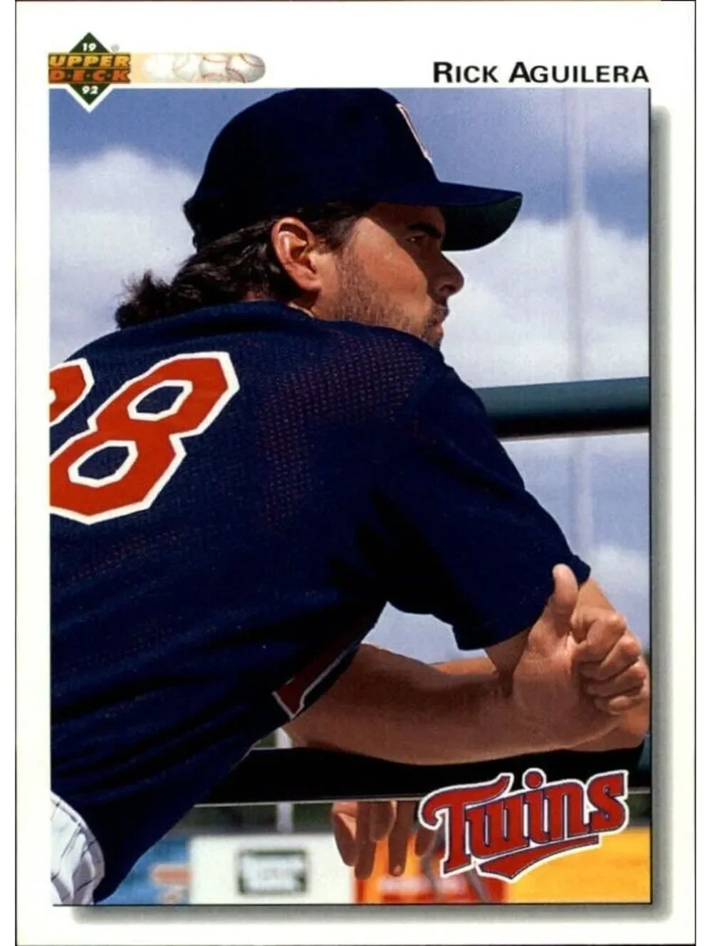 Rick Aguilera 1992 Upper Deck MLB #130 Baseball Card Minnesota Twins