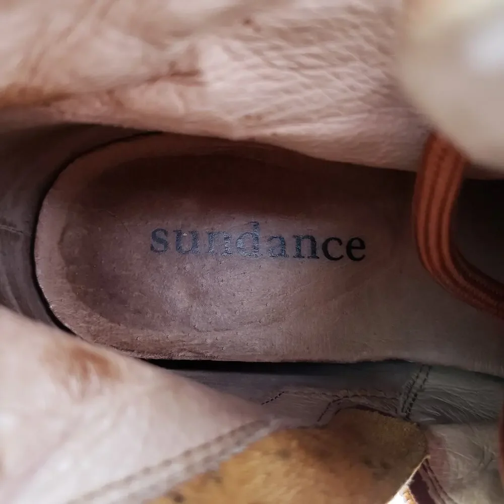 Sundance Mam' Zelle Womens Size EU 38 US 7.5-8 Brown Leather Wedge Western Shoes