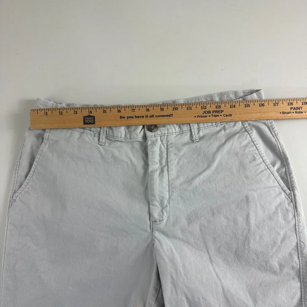 Goodfellow & Co Linden Shorts Men's 32 Gray Chino Stretch Flat Front