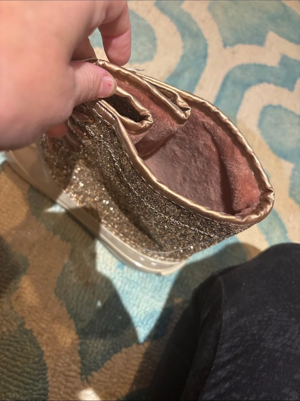 Sugar Skylar glitter duck boots women’s 10