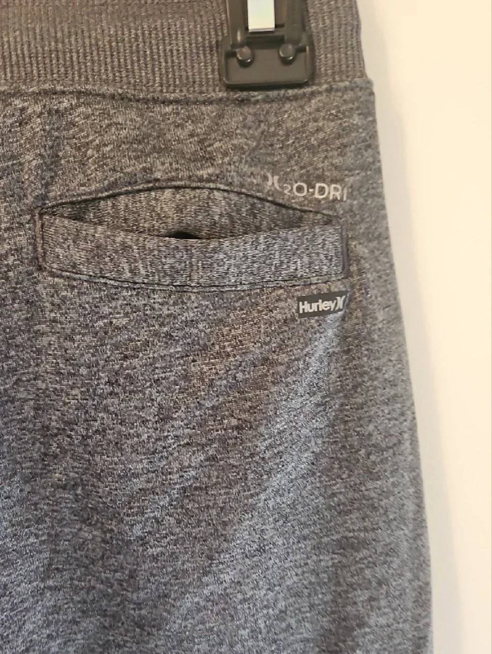 Hurley Kids L 12/13 Charcoal Gray Jogger Sweatpants with Zip Pockets