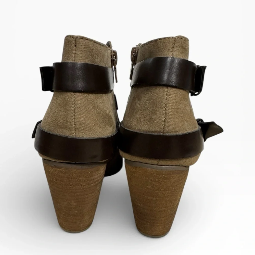 Carlos by Carlos Santana Hollie Ankle Boots Faux Suede  Western US 9.5 UK 7.5