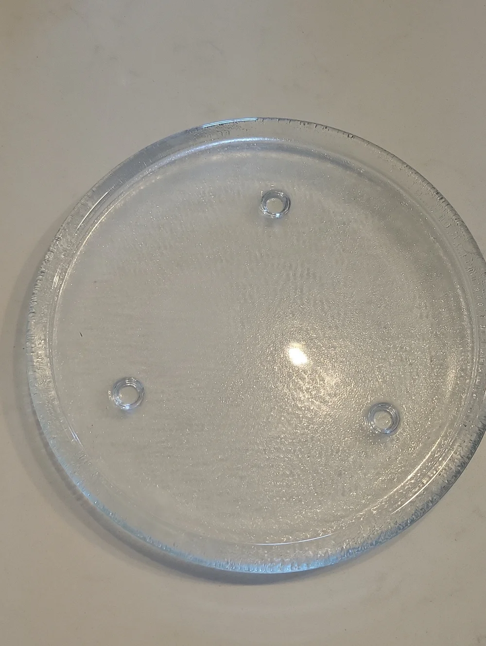 Clear Round Glass Candle Display Plate - Transparent