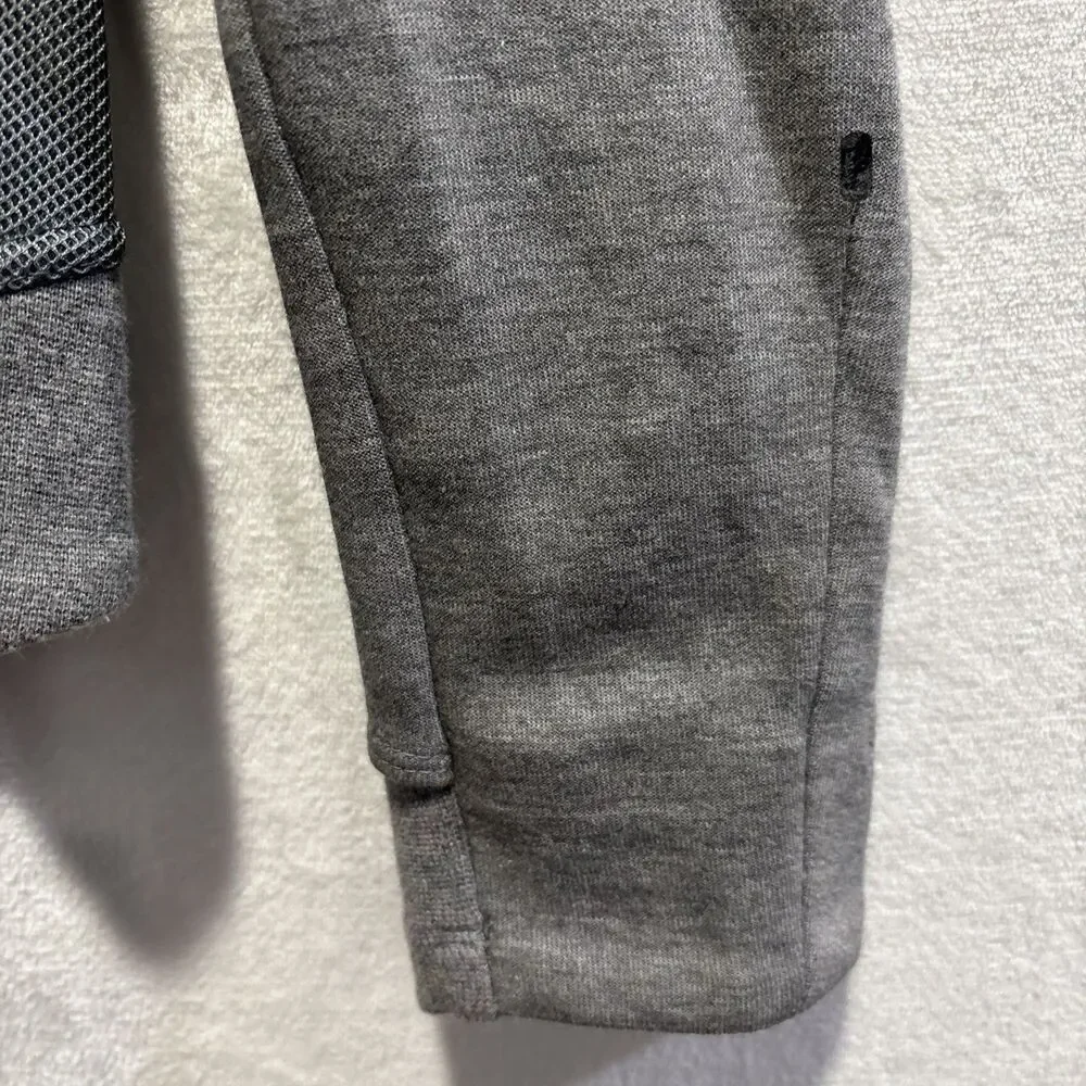 Nike Sportswear Tech Fleece Mesh Crew Zipper Thumbholes Gray Women's Size Small