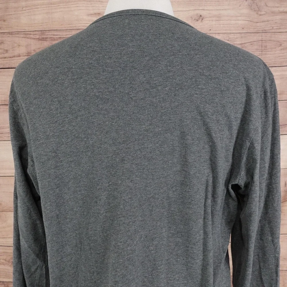 Banana Republic Shirt Mens Large‎ Gray Long Sleeve Crewneck Tagless Cotton Tee