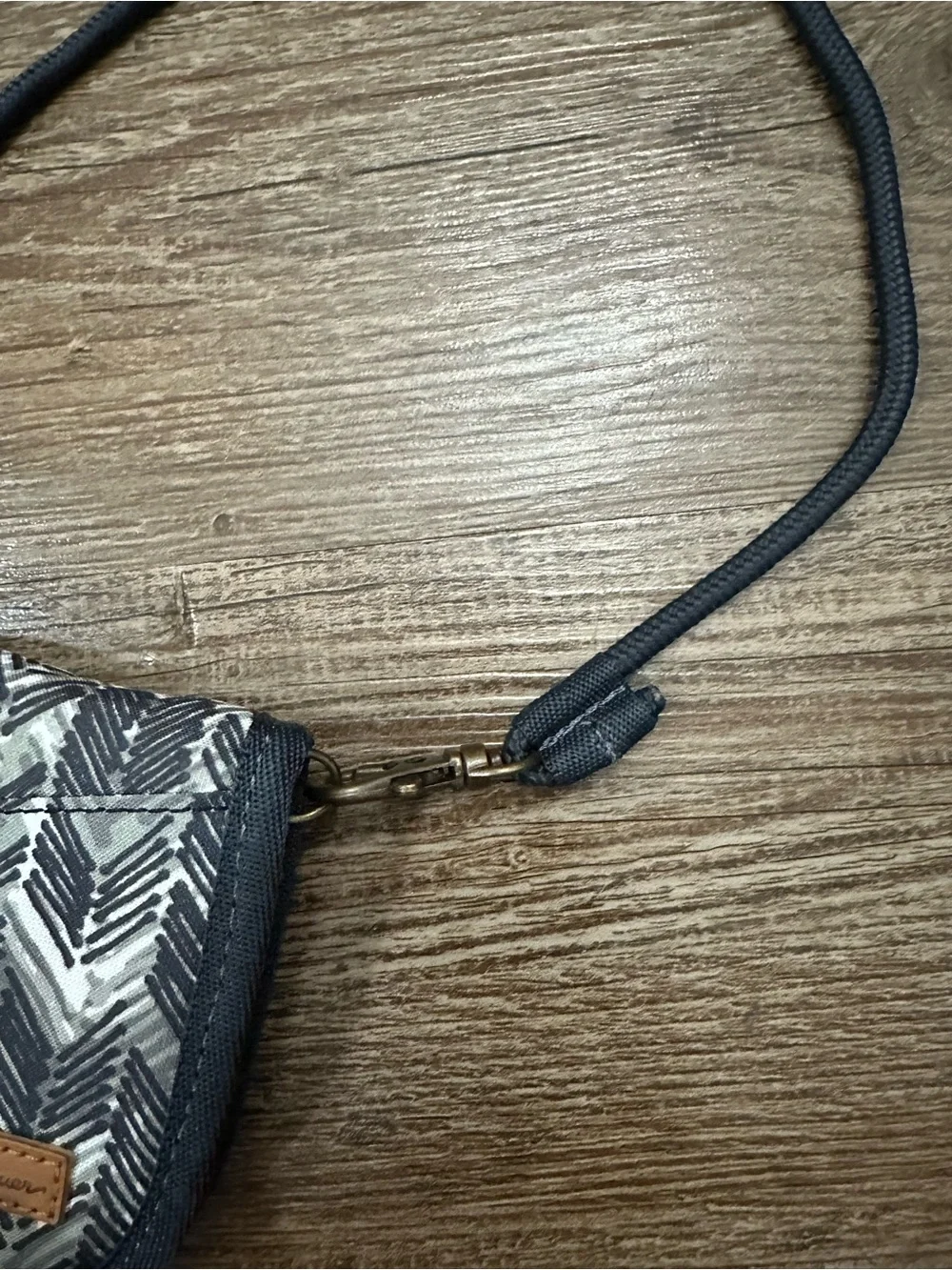 Compact Crossbody Bag in Black and White