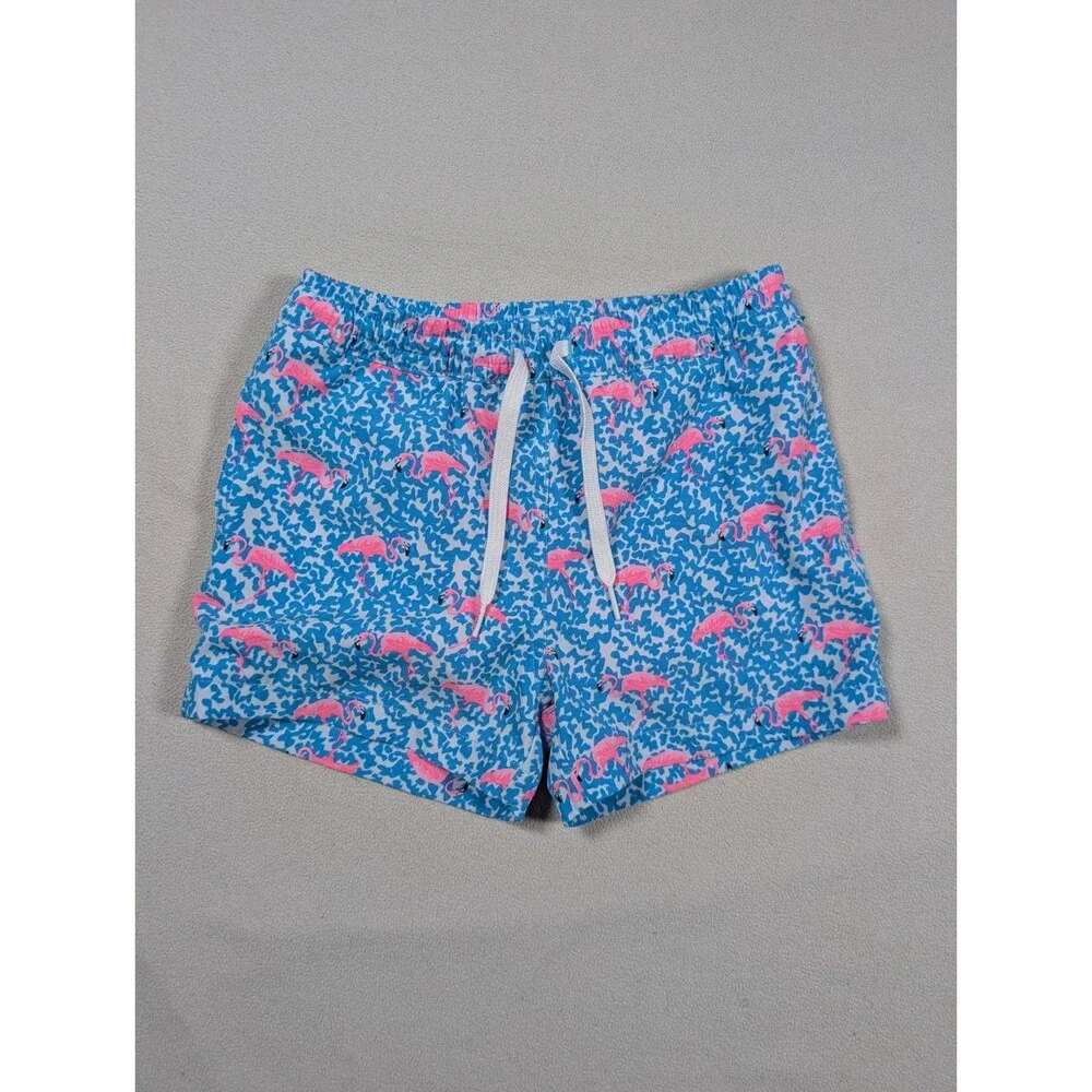 Chubbies The Domingos Are For Flamingos Youth Boys Sz Small 8-9 Swim Trunks Pool
