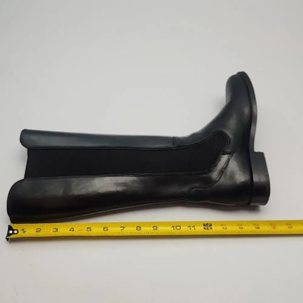 Wolverine Riding Boots Darcy Black Leather Low Heel Women Sz 6 Tall Knee