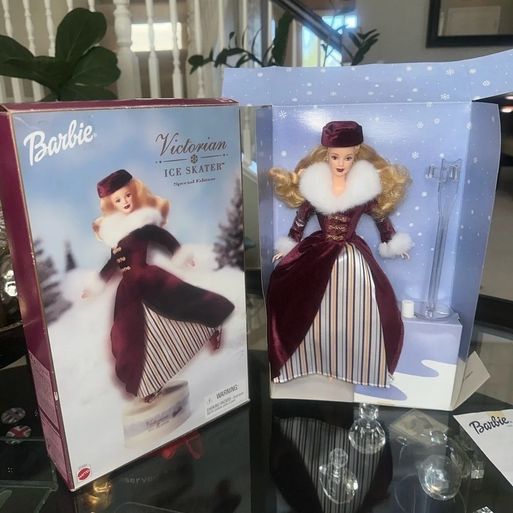 Barbie Victorian Ice Skater Special Edition  Mounts on Music Box & Rotates
