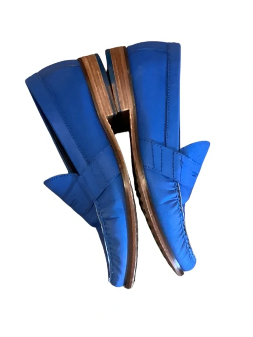 Cole Haan Nike Air Men's Vibrant Blue Leather Penny Loafers 9.5