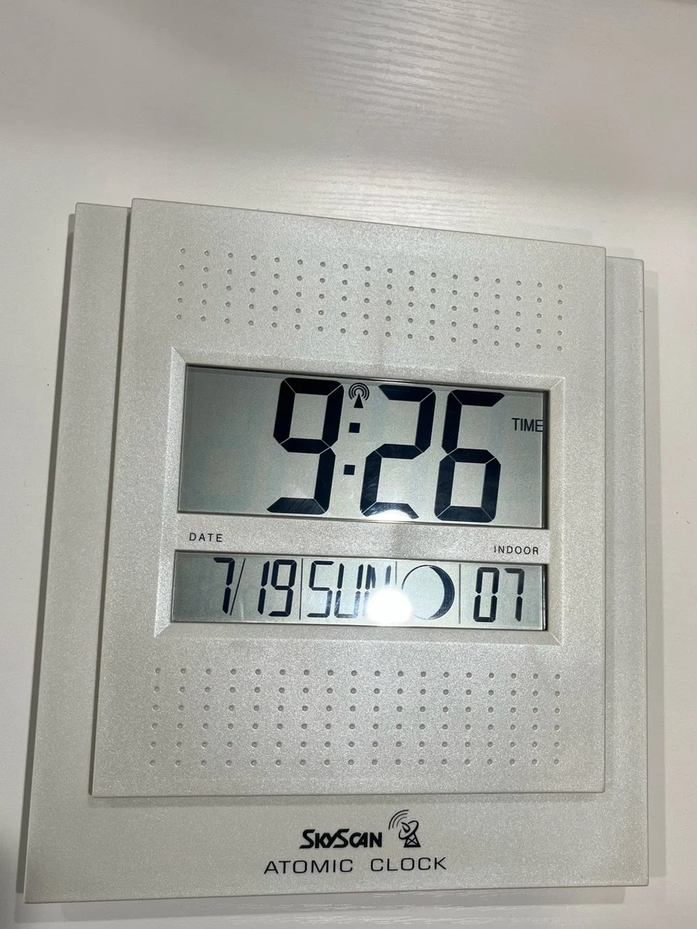 White Atomic Digital Wall Clock