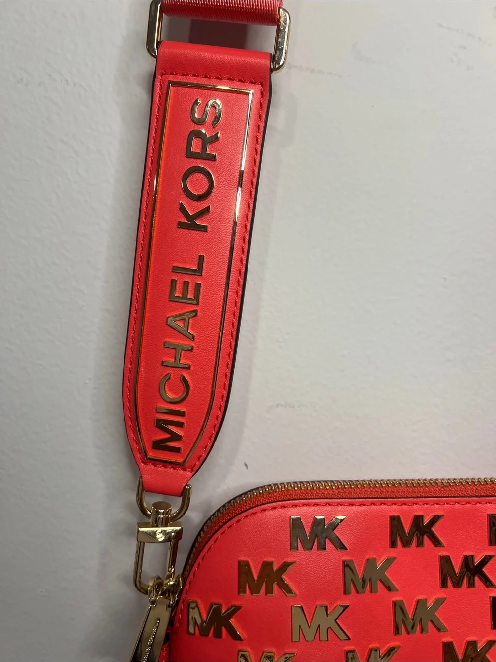 Michael Kors Pink Logo-Embellished Crossbody Bag