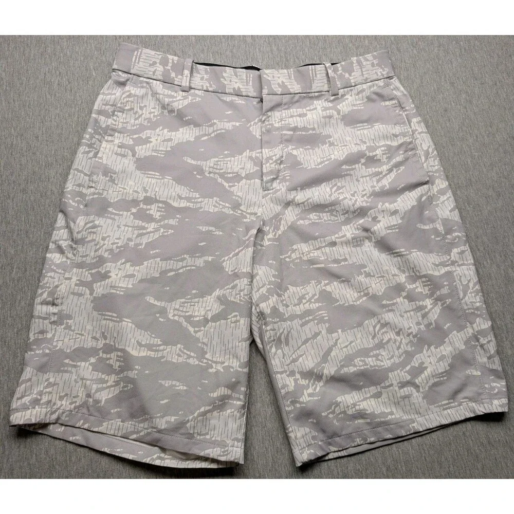 Nike Men’s Flex Dri-Fit Gray Camo Golf Shorts Size 32 BV0383 Standard Fit 10”