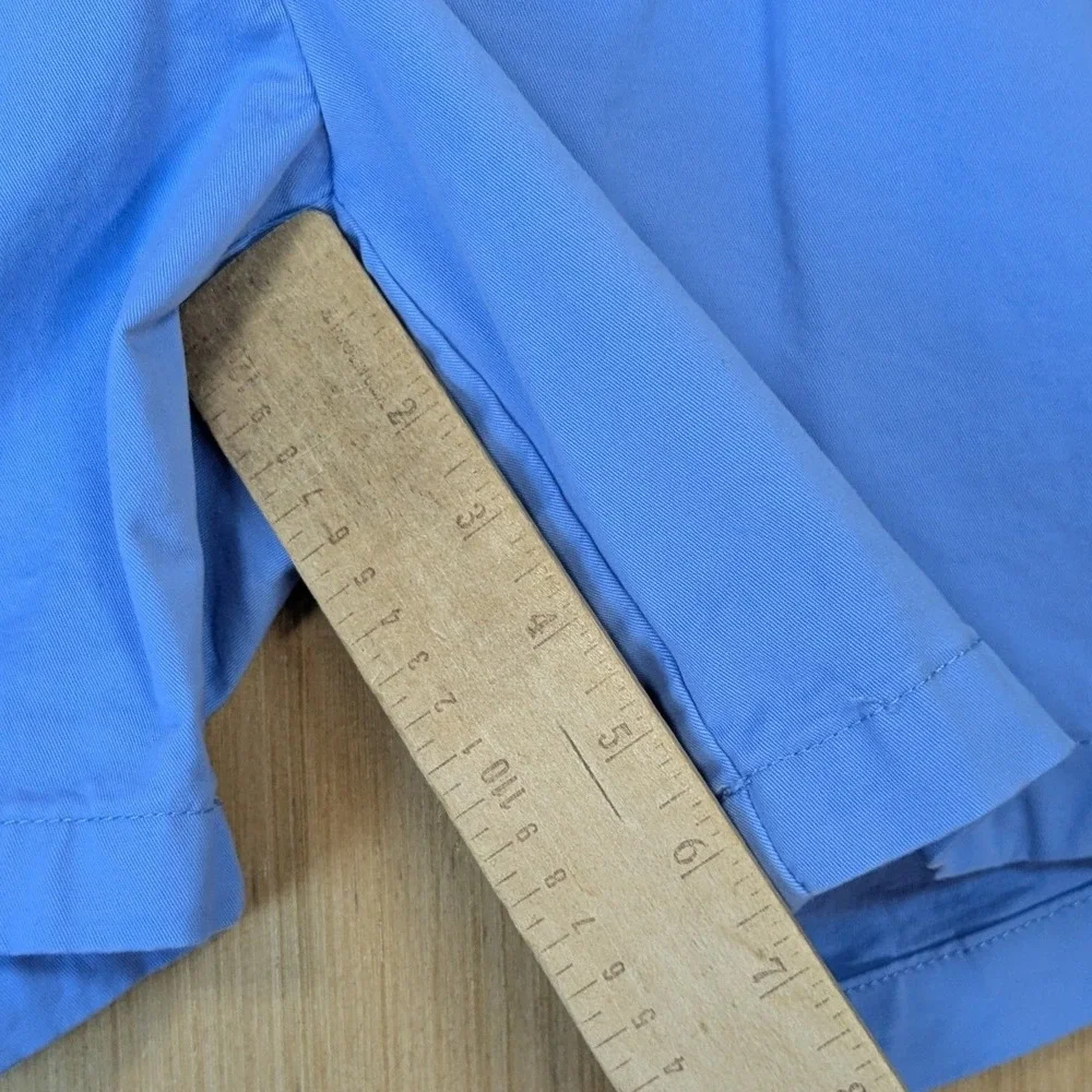 Cremieux Men 34 Blue Comfort Stretch Chino Shorts Flat Front Cotton Blend Golf