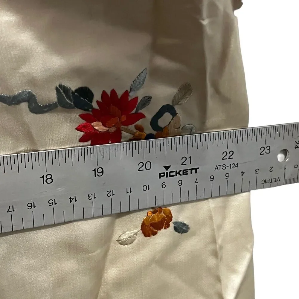 Chinese Silk Robe Qing Dynasty Antique Koi Fish Embroidered Brought US WWII Era