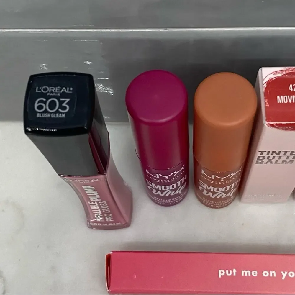 8 pc Lip bundle L’Oreal Kylie Cosmetics NYX Colorpop LIPSTICK lip gloss NWT