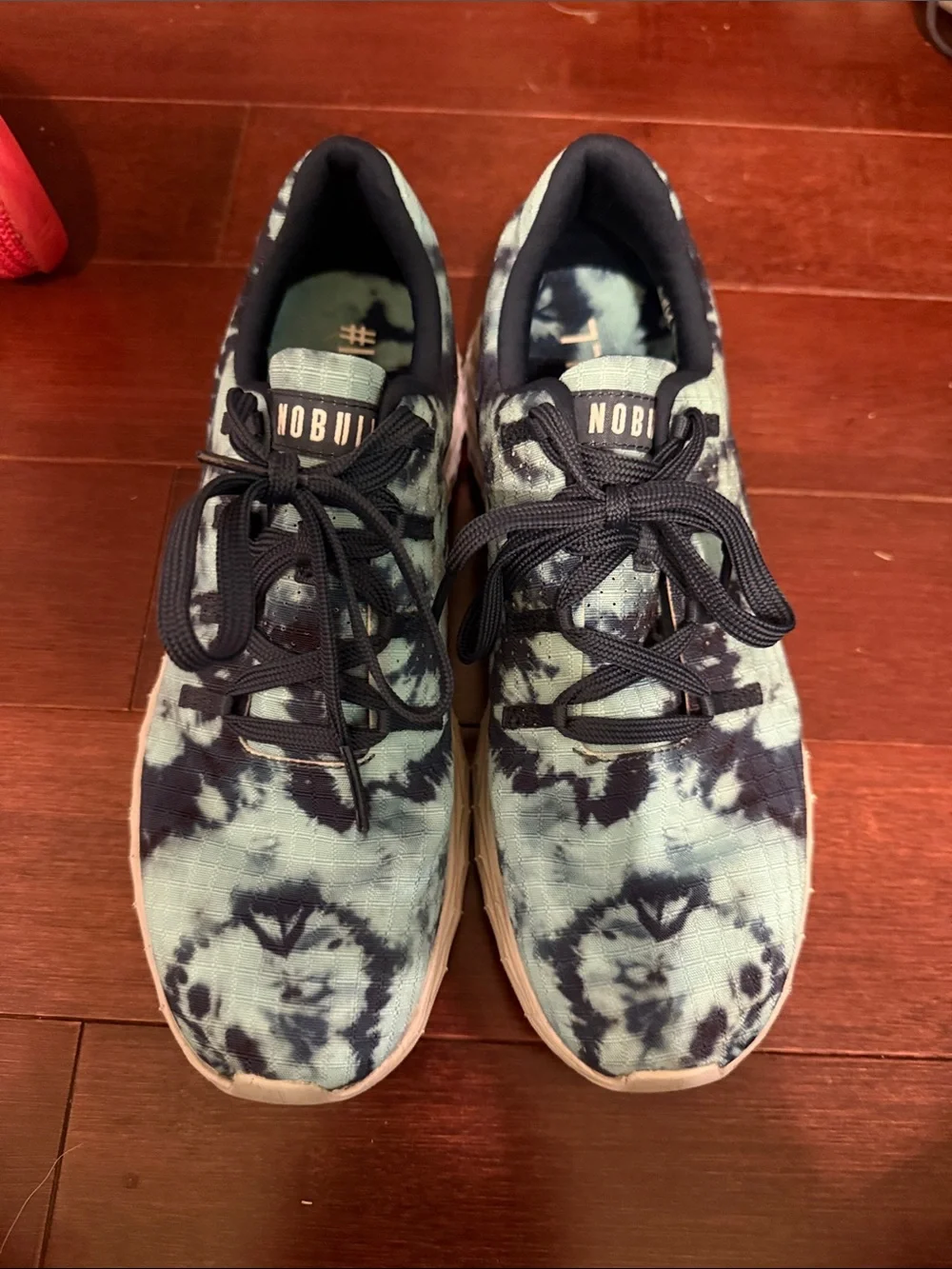NOBULL Tie-Dye Knit Trainer in Light Blue and Black