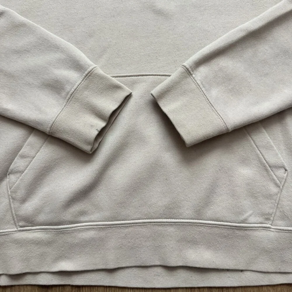 Nike Hoodie Womens Medium Beige Sportswear Club Fleece Pullover Sweatshirt Train