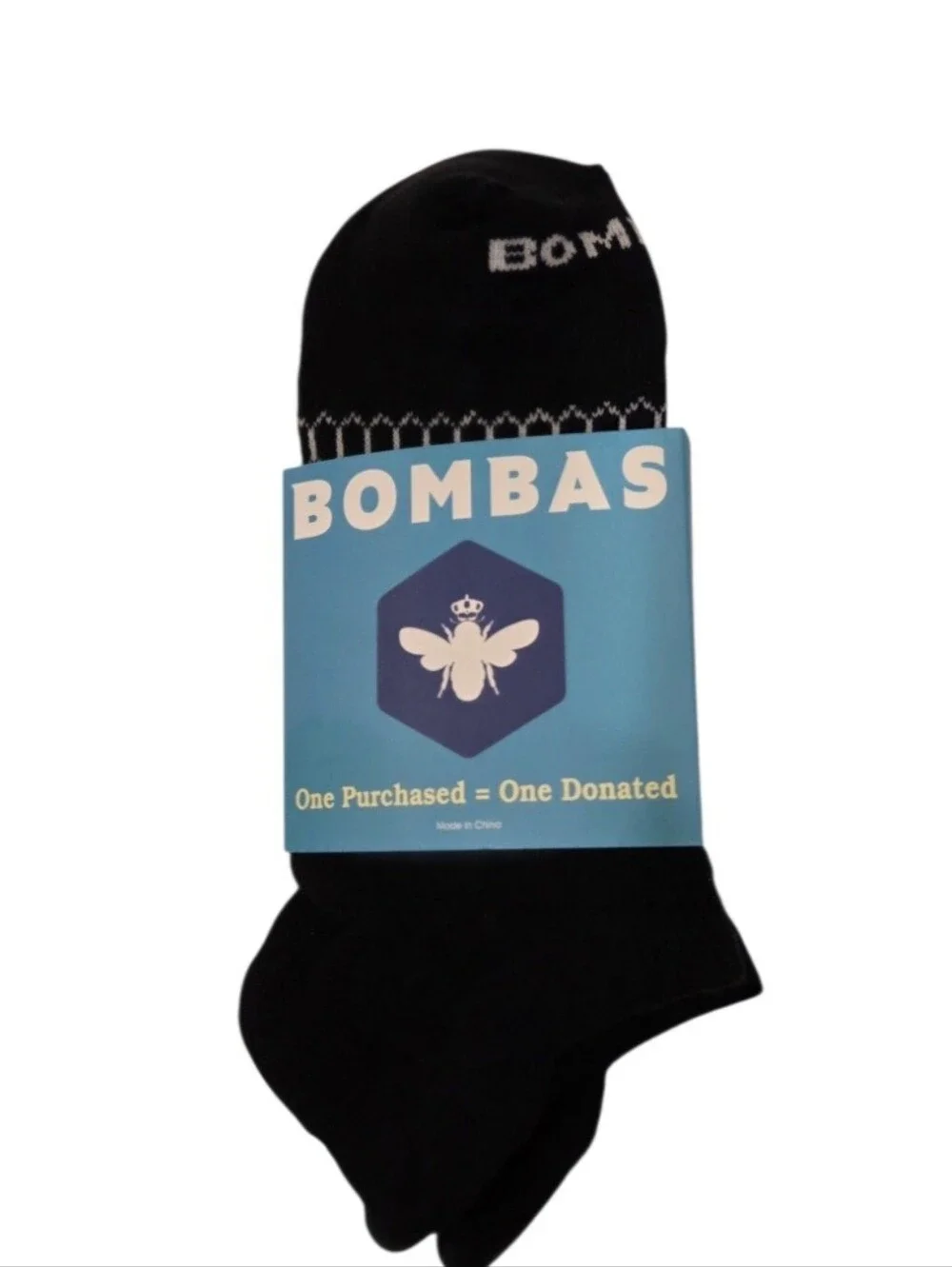 Bombas Medium Ankle Socks Black & White 5 Pair BNWT Unisex Honeycomb Arch Suppor