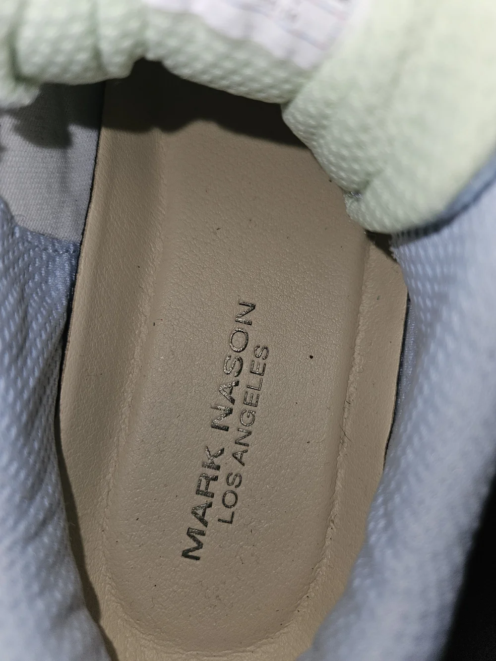Mark Nason White, Light Blue & Pale Yellow Chunky Sneakers